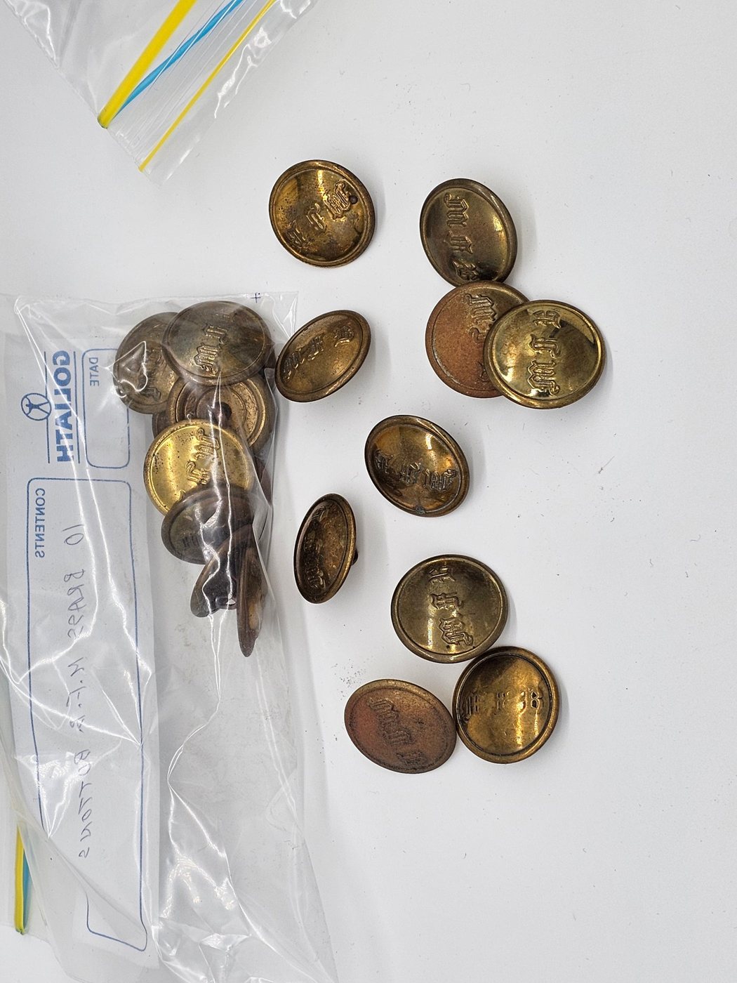 Buttons - MFB - Brass - Set 10