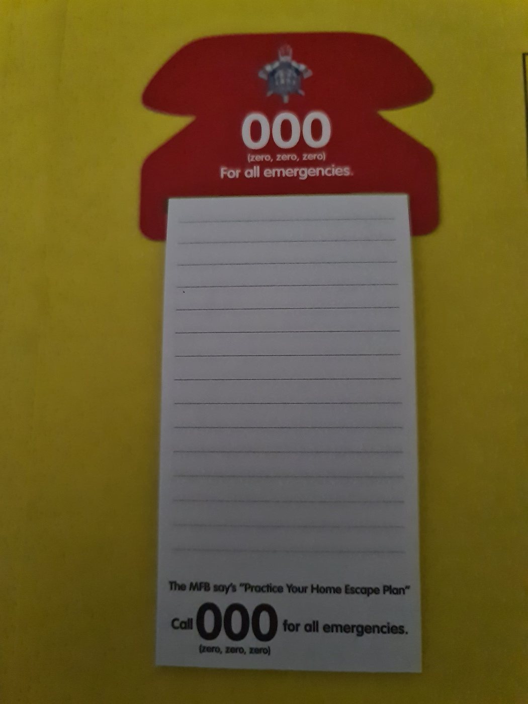 Magnet and notepad - MFB 000
